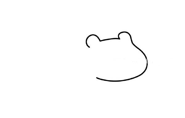 睡大觉的狗熊简笔画步骤教程