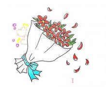 1分钟简笔画一束鲜花的画法详细步骤简单漂亮