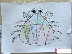 漂亮的儿童画图片，大螃蟹