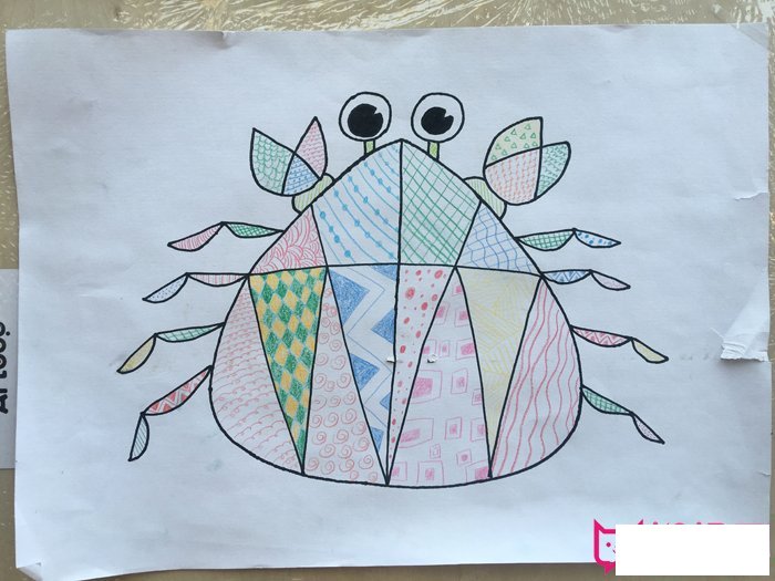 漂亮的儿童画图片，大螃蟹