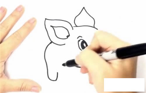 可爱小猪简笔画步骤图