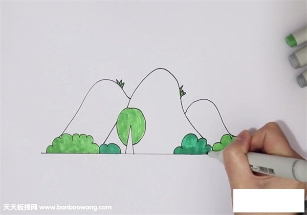 山峰简笔画
