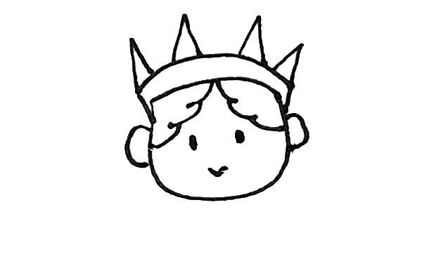 自由女神像简笔画