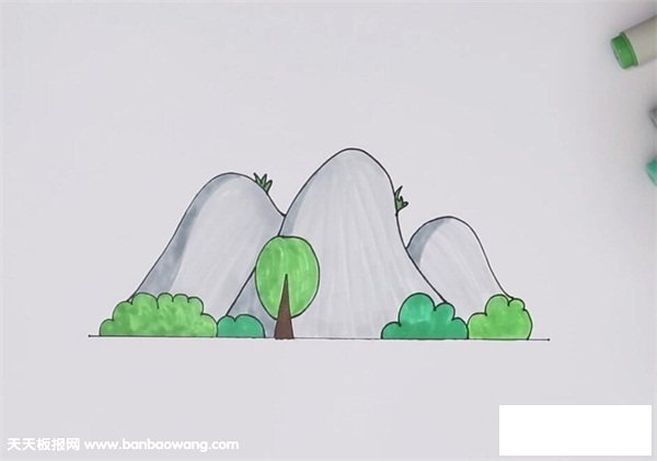 山峰简笔画