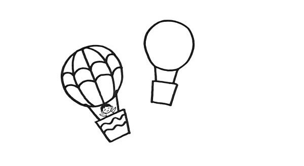 热气球简笔画