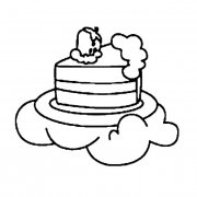 蛋糕食物简笔画步骤图片大全二