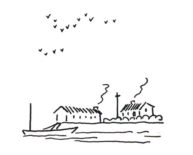 超有意境的风景简笔画9