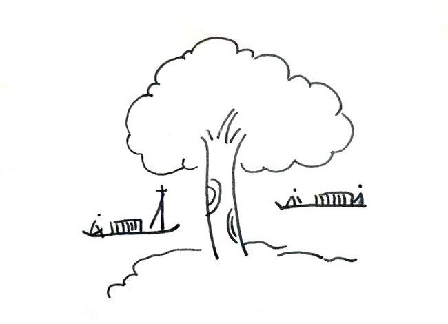 超有意境的风景简笔画6