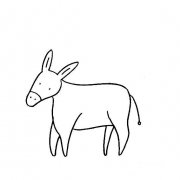 小毛驴的简单画法