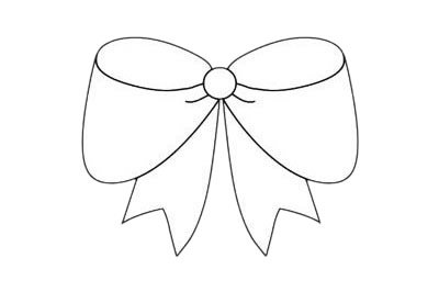 蝴蝶结简笔画图片