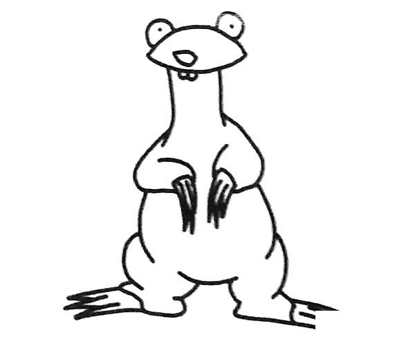 树懒简笔画图片