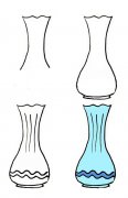 四种花瓶的彩色画法步骤图片大全