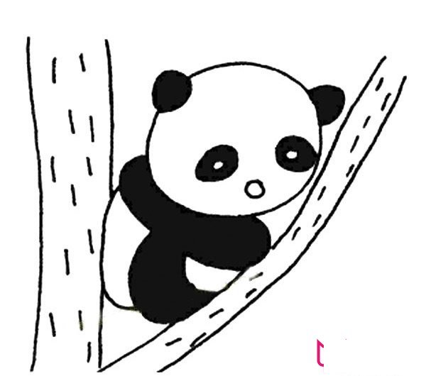 动物简笔画大全,超可爱的大熊猫简笔画