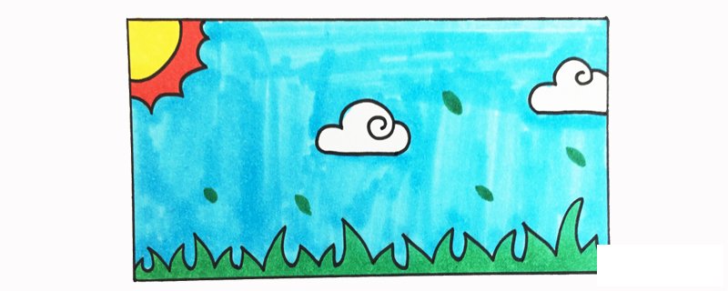 马克笔天空画法