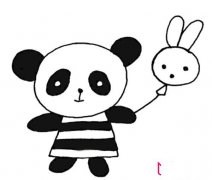 动物简笔画大全,超可爱的大熊猫简笔画