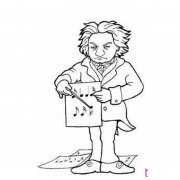 严厉的音乐老师简笔画