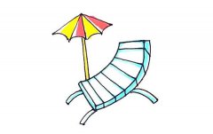 一步步教你学画沙滩椅简笔画