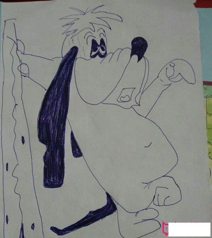 卡通动物简笔画图片，狗先生简笔画