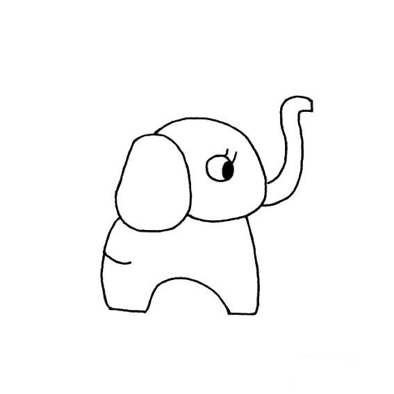 可爱的小象简笔画画法