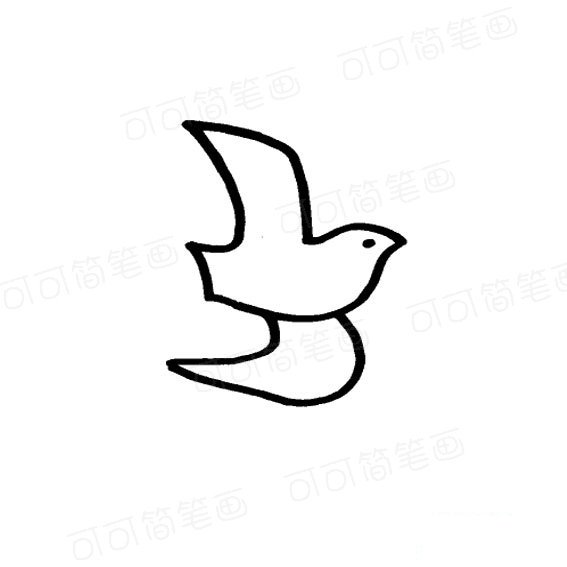 飞翔的鸽子画法