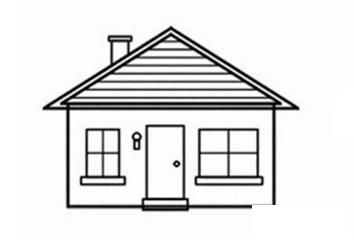 漂亮的小房子简笔画