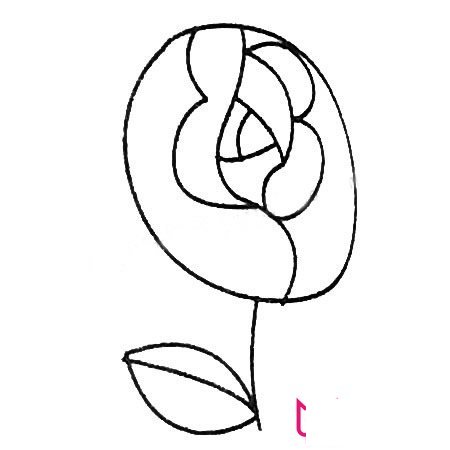 简单的简笔画花大全，玫瑰花简笔画