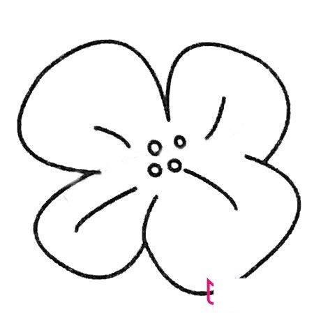 简单的简笔画花大全，梅花简笔画