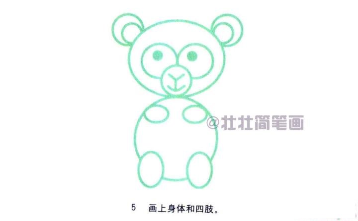 猴子简笔画画法_怎么画猴子的简笔画