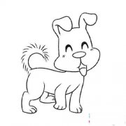 可爱卖萌的小狗简笔画