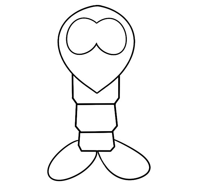 卡通龙虾简笔画