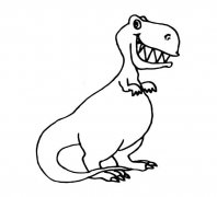 霸王龙动物简笔画步骤图片大全