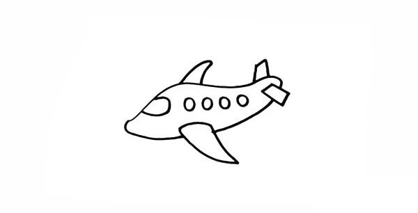 天空中的飞机简笔画