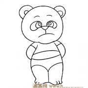 很郁闷的大熊猫宝宝简笔画