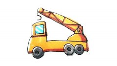 一步步教你画吊车简笔画教程