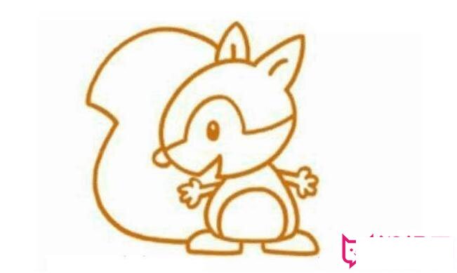 小动物简笔画大全,可爱的小松鼠简笔画