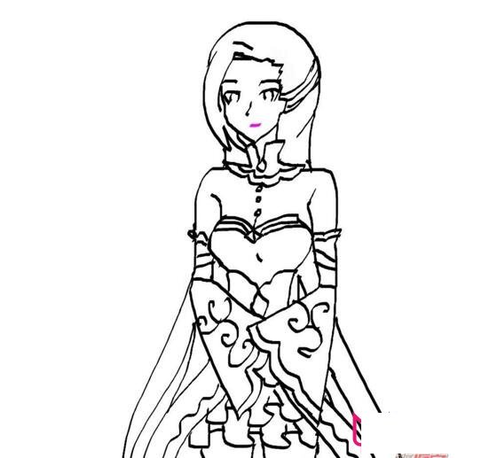 斗破苍穹简笔画大全,韩月简笔画