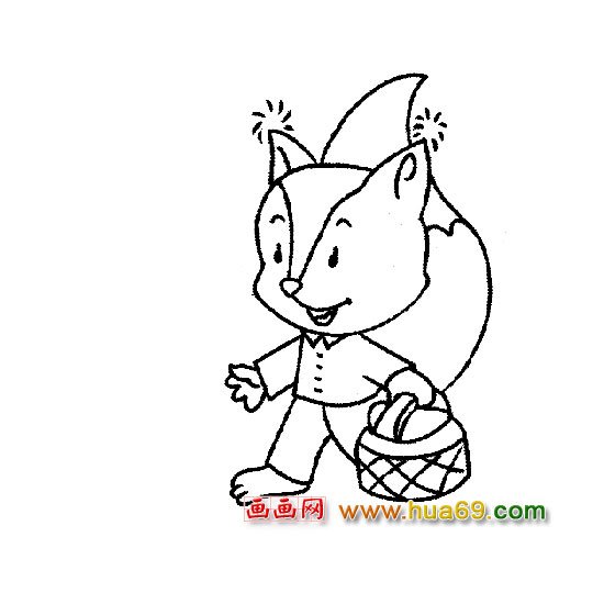 卡通简笔画【松鼠】2
