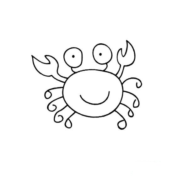 小螃蟹的简单画法
