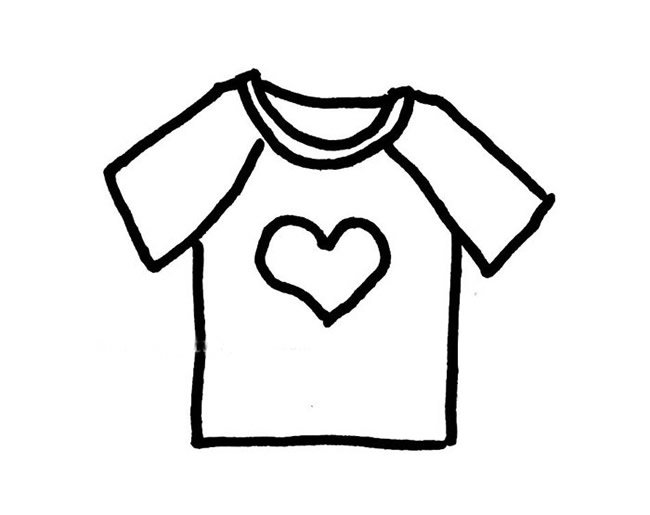 短袖体恤简笔画4