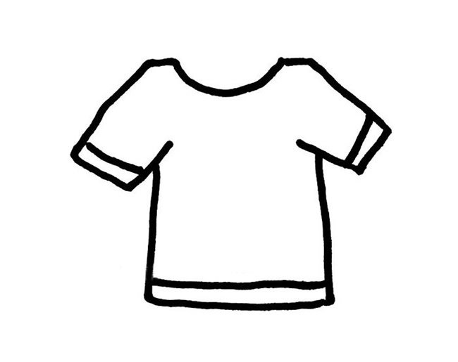 短袖体恤简笔画3