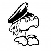 豌豆射手植物简笔画步骤图片大全