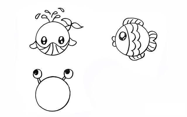 海洋动物简笔画