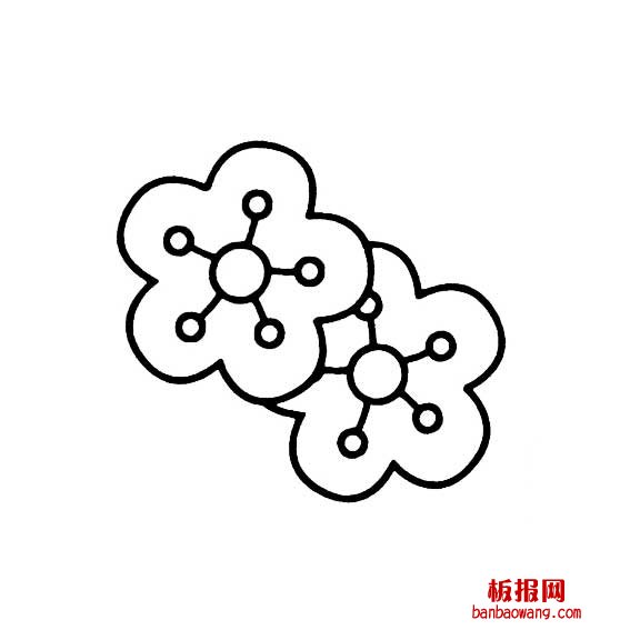 梅花花瓣的简笔画法