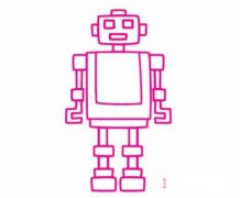 儿童机器人的画法步骤图简单 机器人简笔画图片