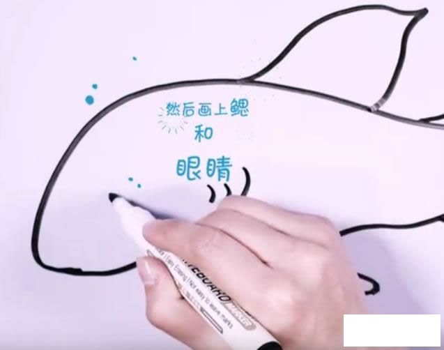 凶狠鲨鱼简笔画图解