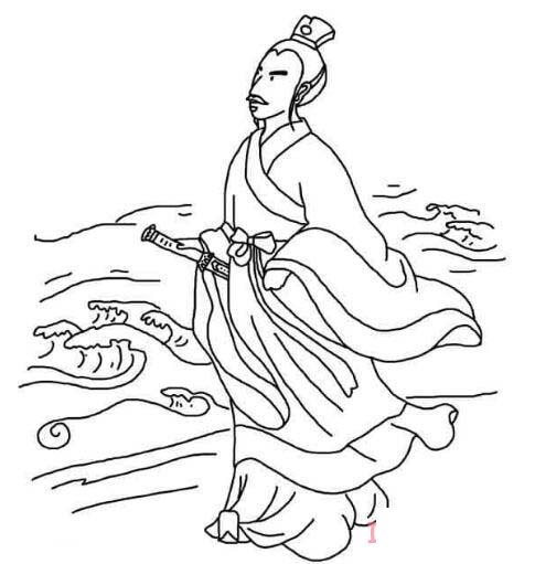 怎么手绘画屈原的画法简笔画教程简单