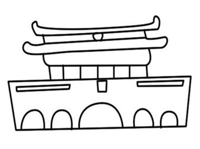 天安门简笔画图片