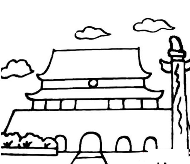 天安门简笔画图片