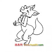 得意的大灰狼【简笔画】1