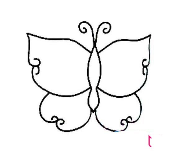 1一6年级画画图片大全，各种美丽的蝴蝶简笔画图片